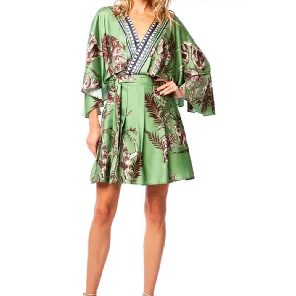 Ciebon Avaele Belted Long Sleeve Wrap Dress